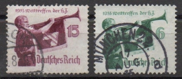 Michel Nr. 584x - 585x, Welttreffen gestempelt.